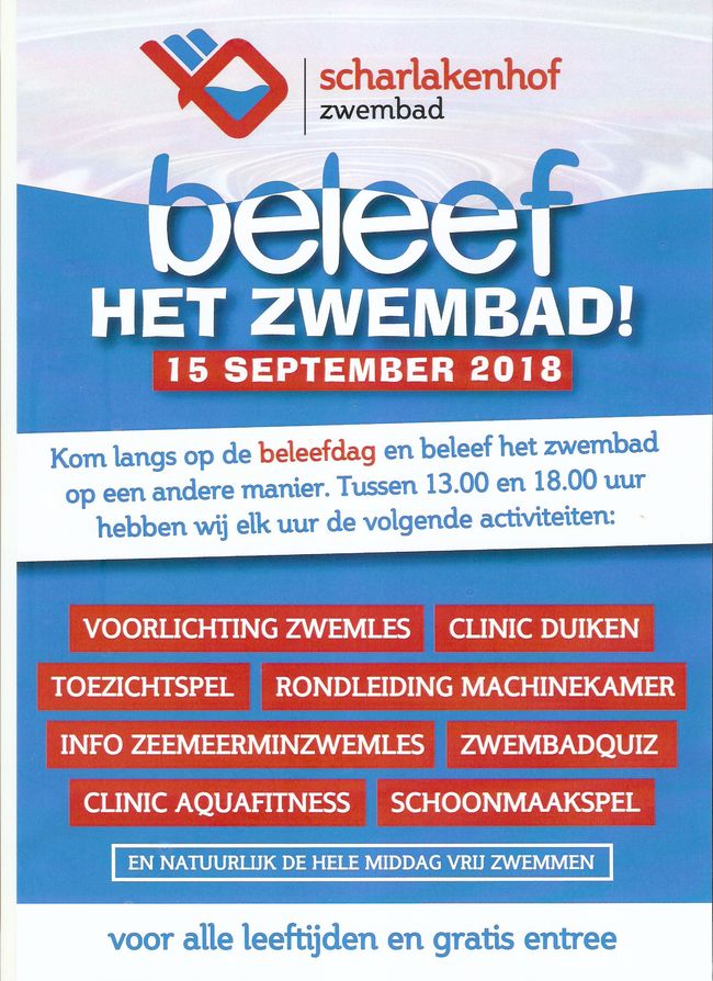 OPENDAG ZWEMBAD 15 SEPTEMBER 2018